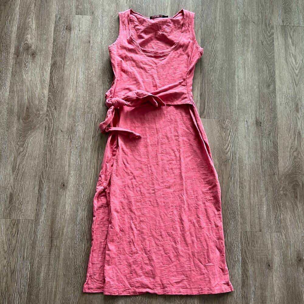 Lauren Ralph Lauren Sleeveless Slub Jersey Dress Red Sky Size 2 Scoopneck